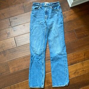 Abercrombie & Fitch 90s straight ultra high rise 25 /0 short jeans